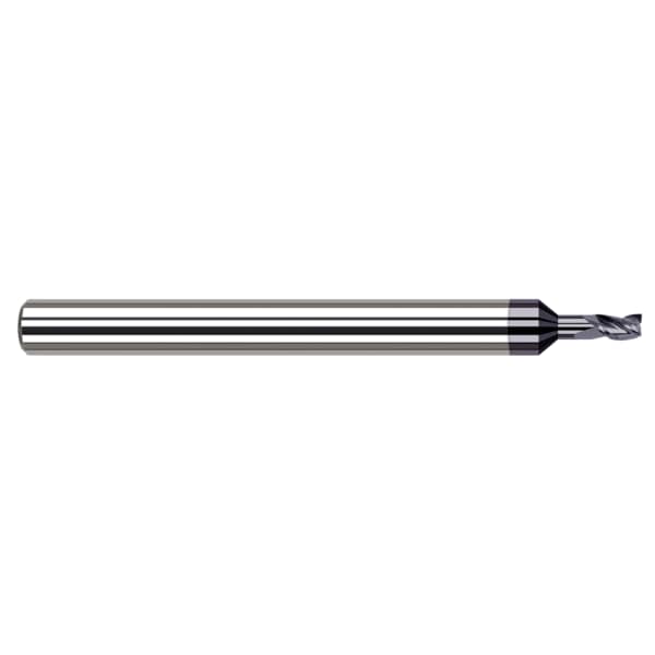 Harvey Tool Miniature End Mill 3 Flute Square, 0.0100", Finish